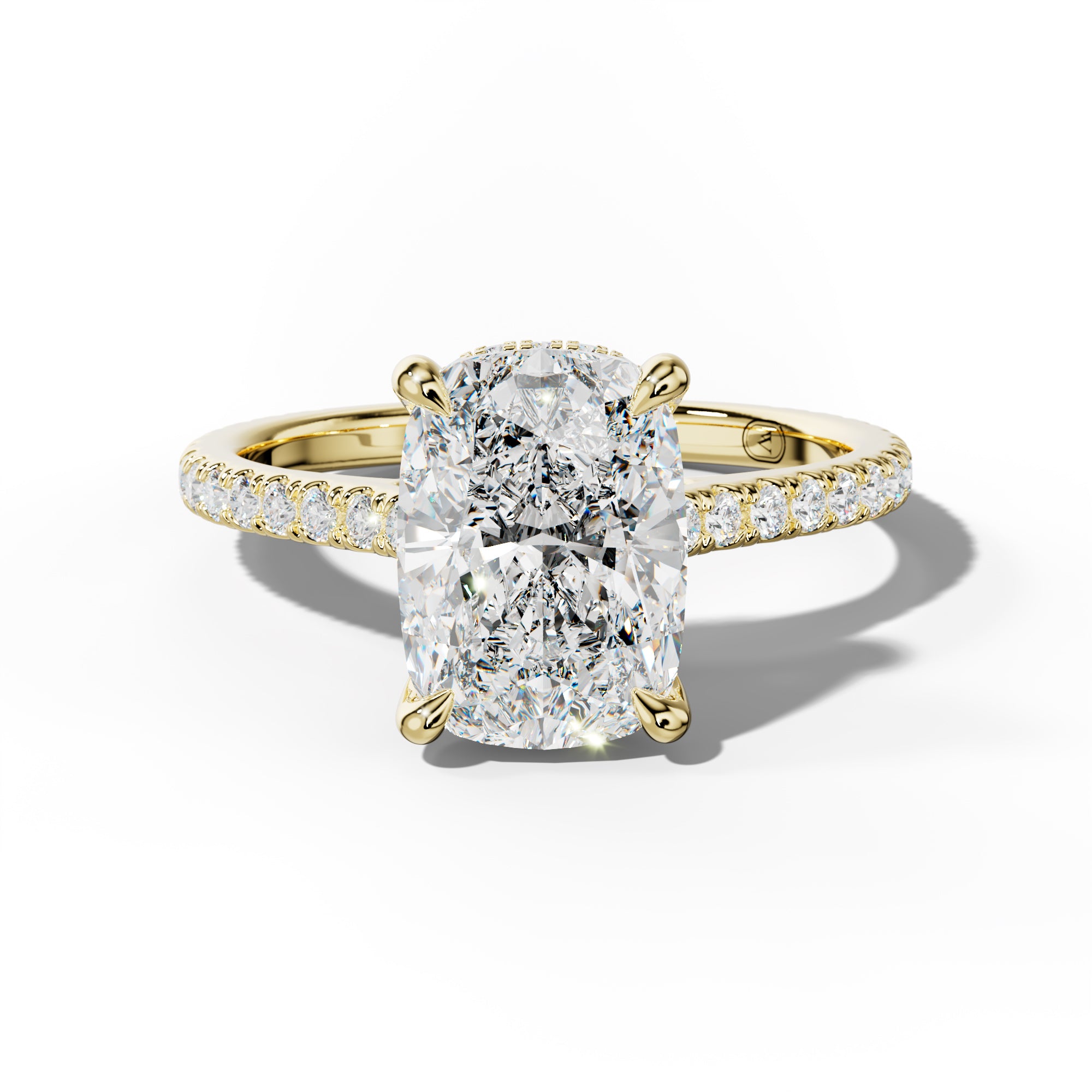 Aria Elongated Cushion Diamond Engagement Ring