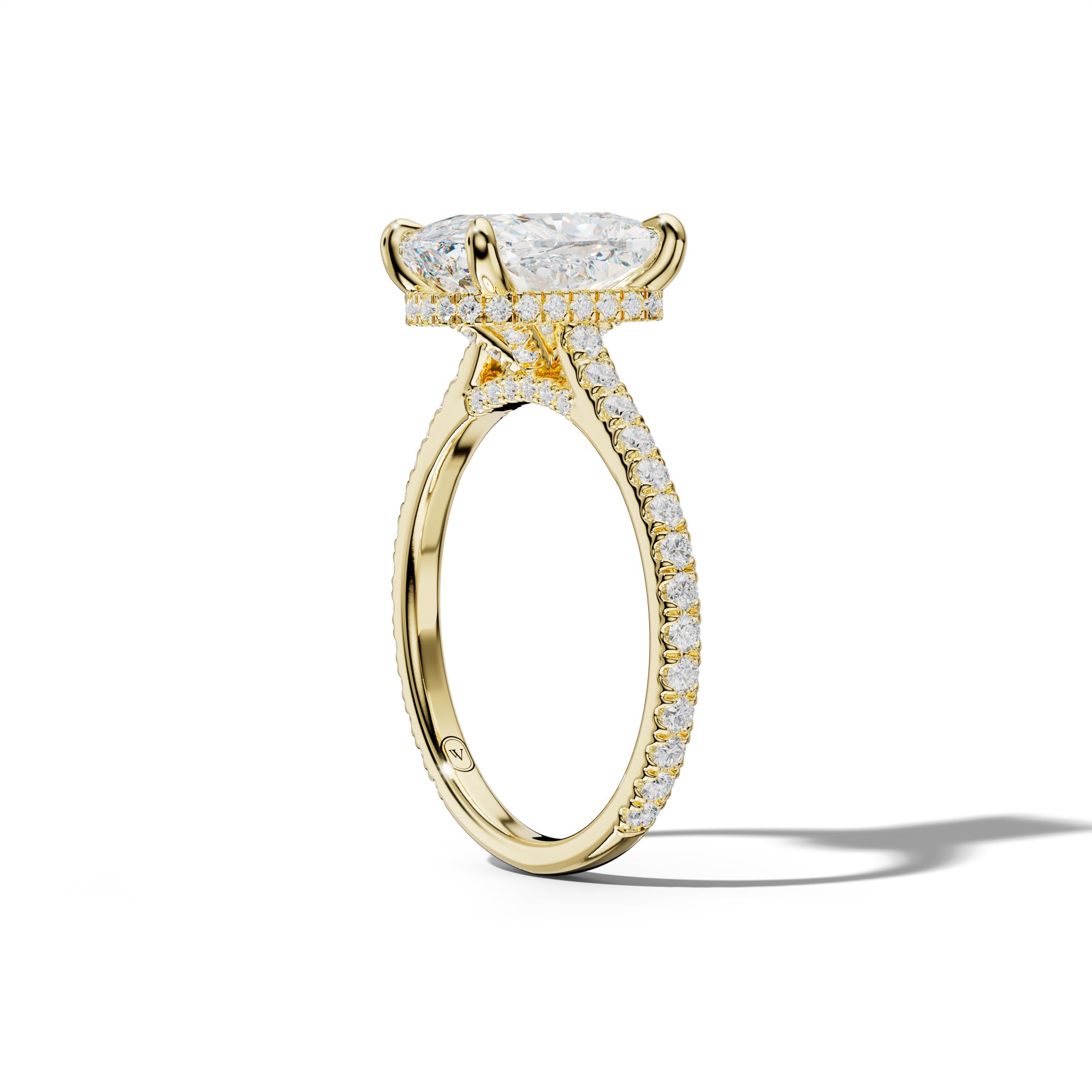 Aria Elongated Cushion Diamond Engagement Ring