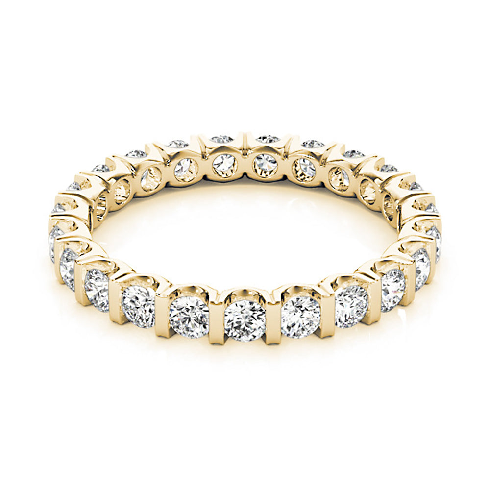 Bar Set 1.0 ct.Round Diamond Eternity Band-VIRABYANI