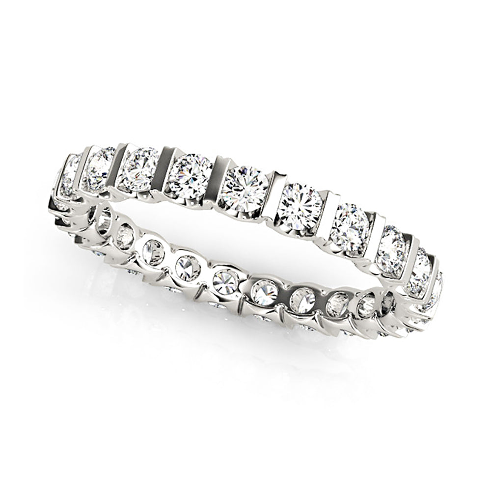 Bar Set 1.0 ct.Round Diamond Eternity Band-VIRABYANI