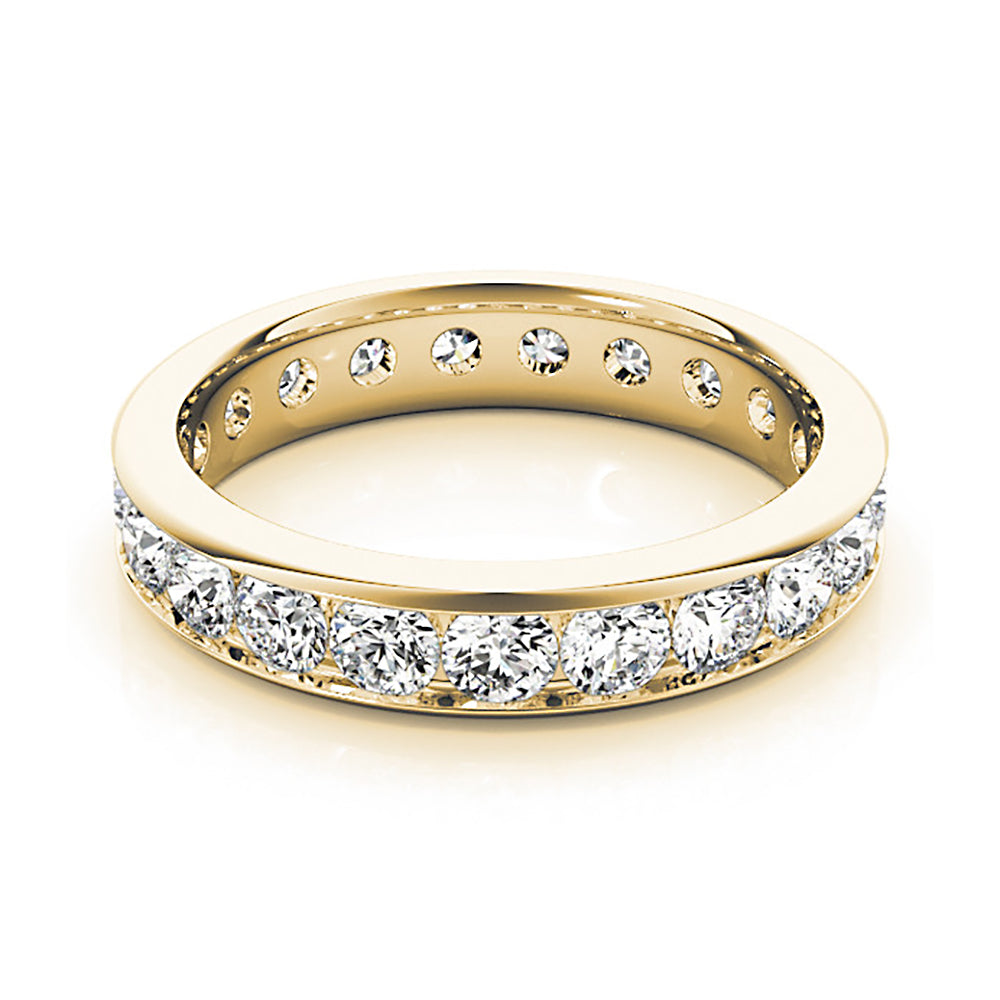 3.70 ct. Round Diamond Eternity Band Channel Set Ring-VIRABYANI