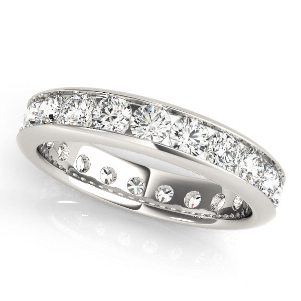 3.70 ct. Round Diamond Eternity Band Channel Set Ring-VIRABYANI