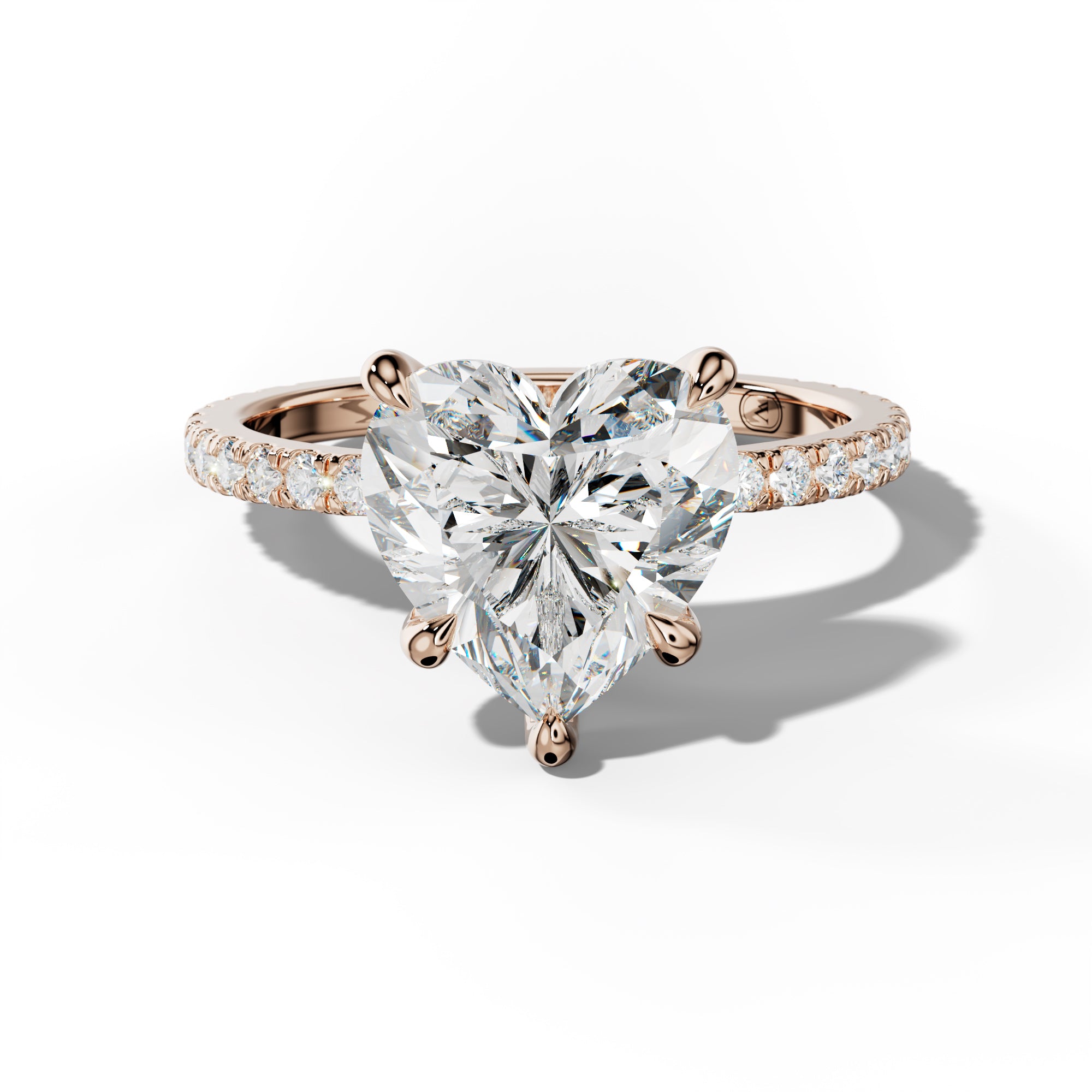 Chloe Heart Diamond Engagement Ring