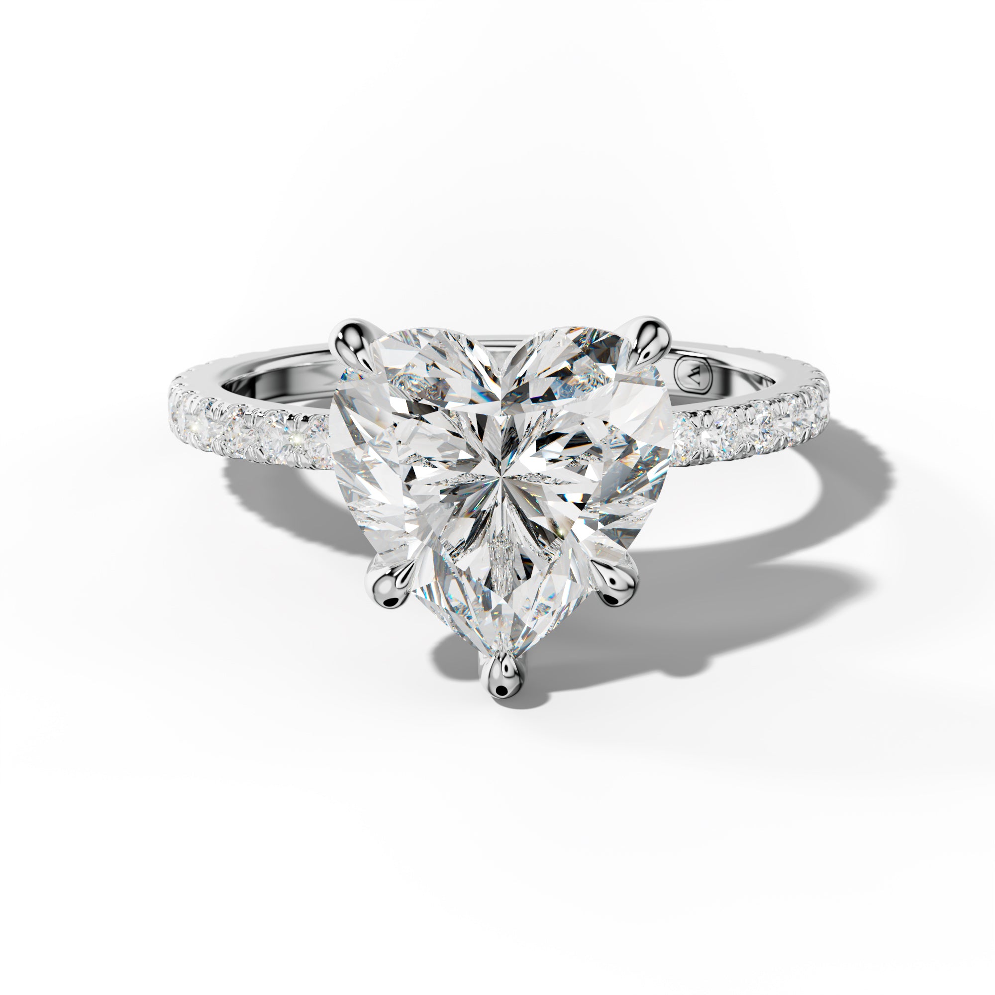 Chloe Heart Diamond Engagement Ring