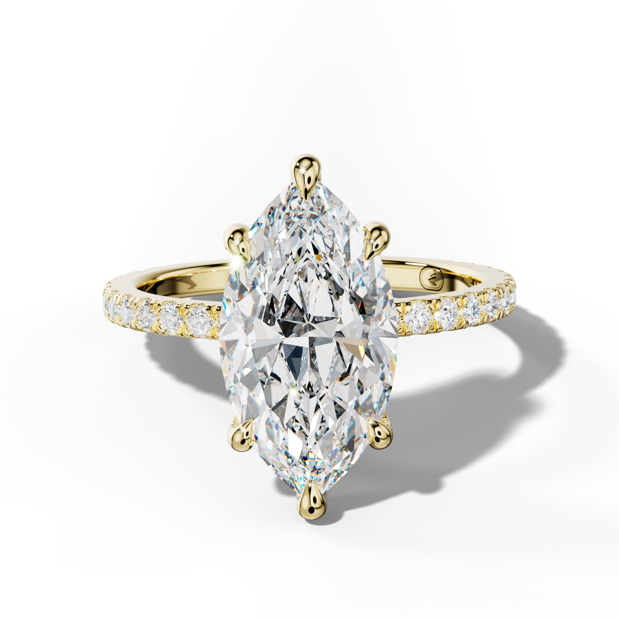 Chloe Six Prong Marquise Diamond Engagement Ring