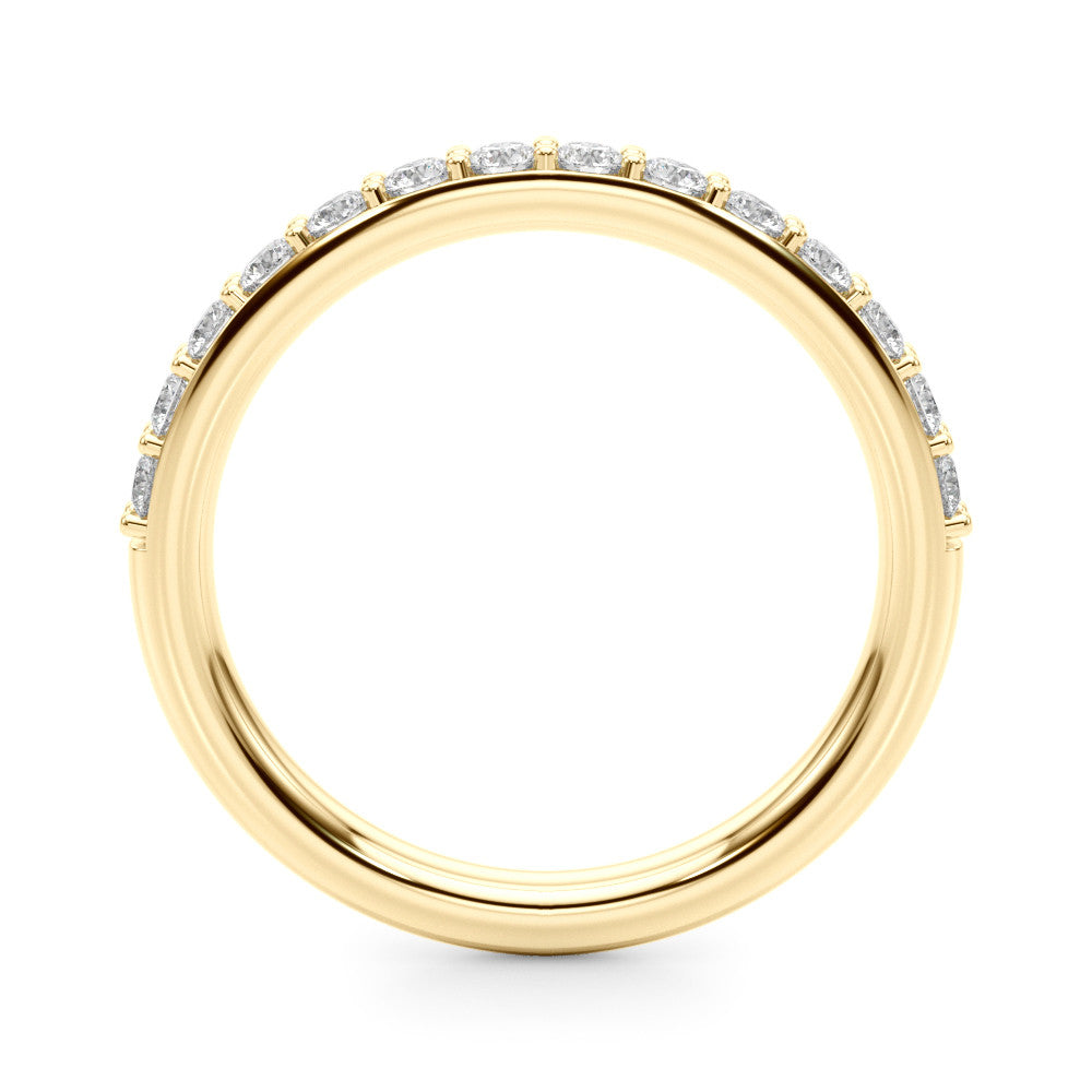 Delicate Stackable Round Diamond Anniversary Band-VIRABYANI