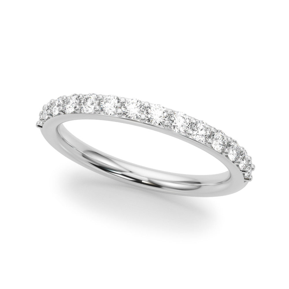 Delicate Stackable Round Diamond Anniversary Band-VIRABYANI