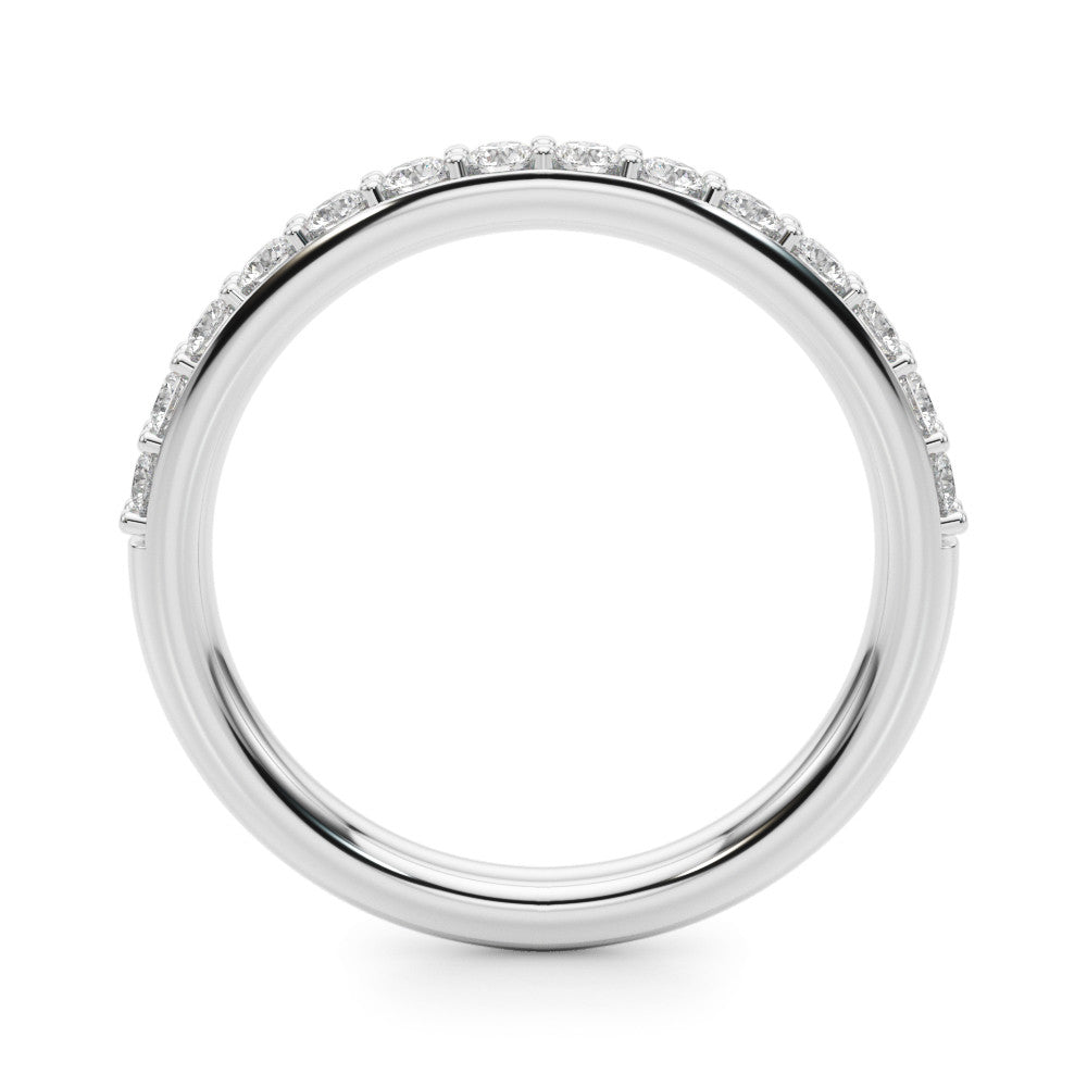 Delicate Stackable Round Diamond Anniversary Band-VIRABYANI