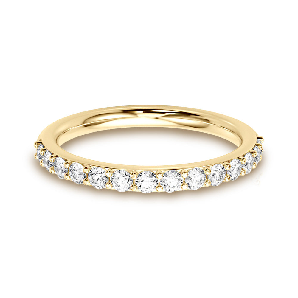 Delicate Stackable Round Diamond Anniversary Band-VIRABYANI