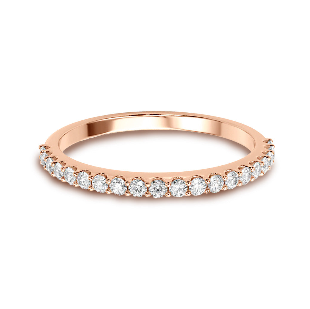 Classic Half Way Round Diamond Wedding Ring-VIRABYANI