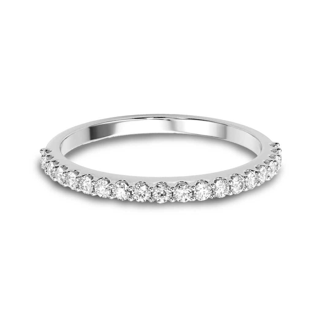 Classic Half Way Round Diamond Wedding Ring-VIRABYANI