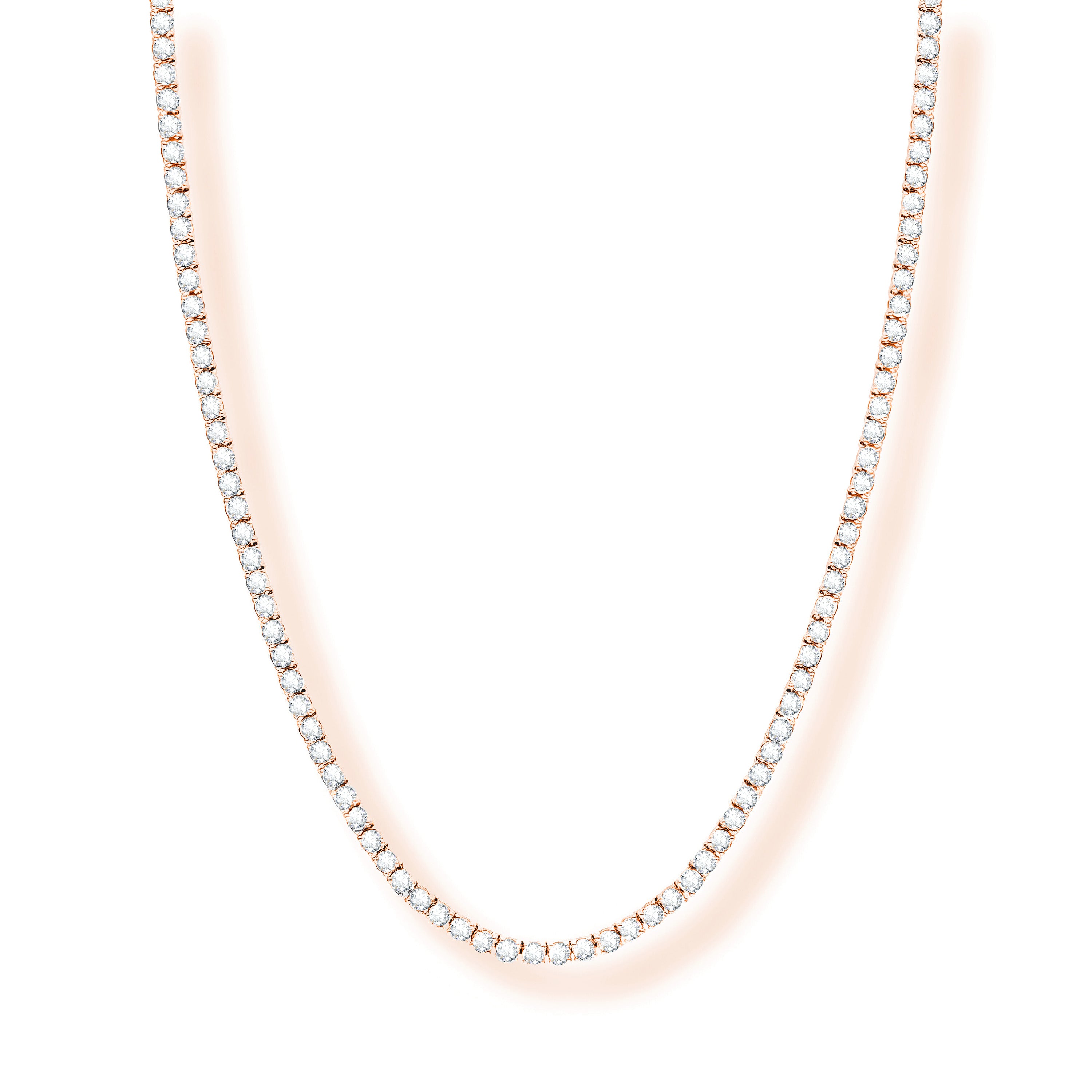Four Prong Classic Diamond Tennis Necklace-VIRABYANI