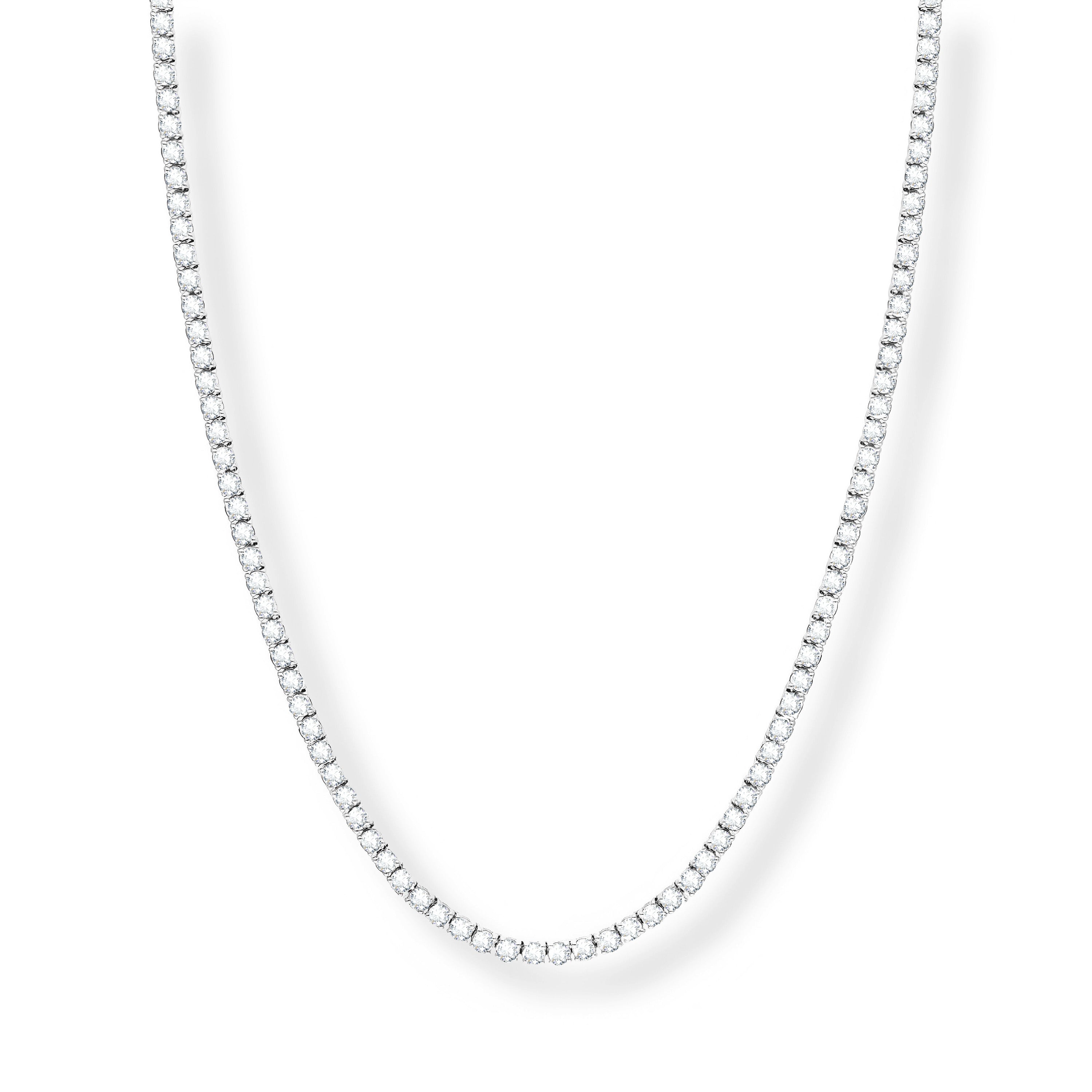 Four Prong Classic Diamond Tennis Necklace-VIRABYANI