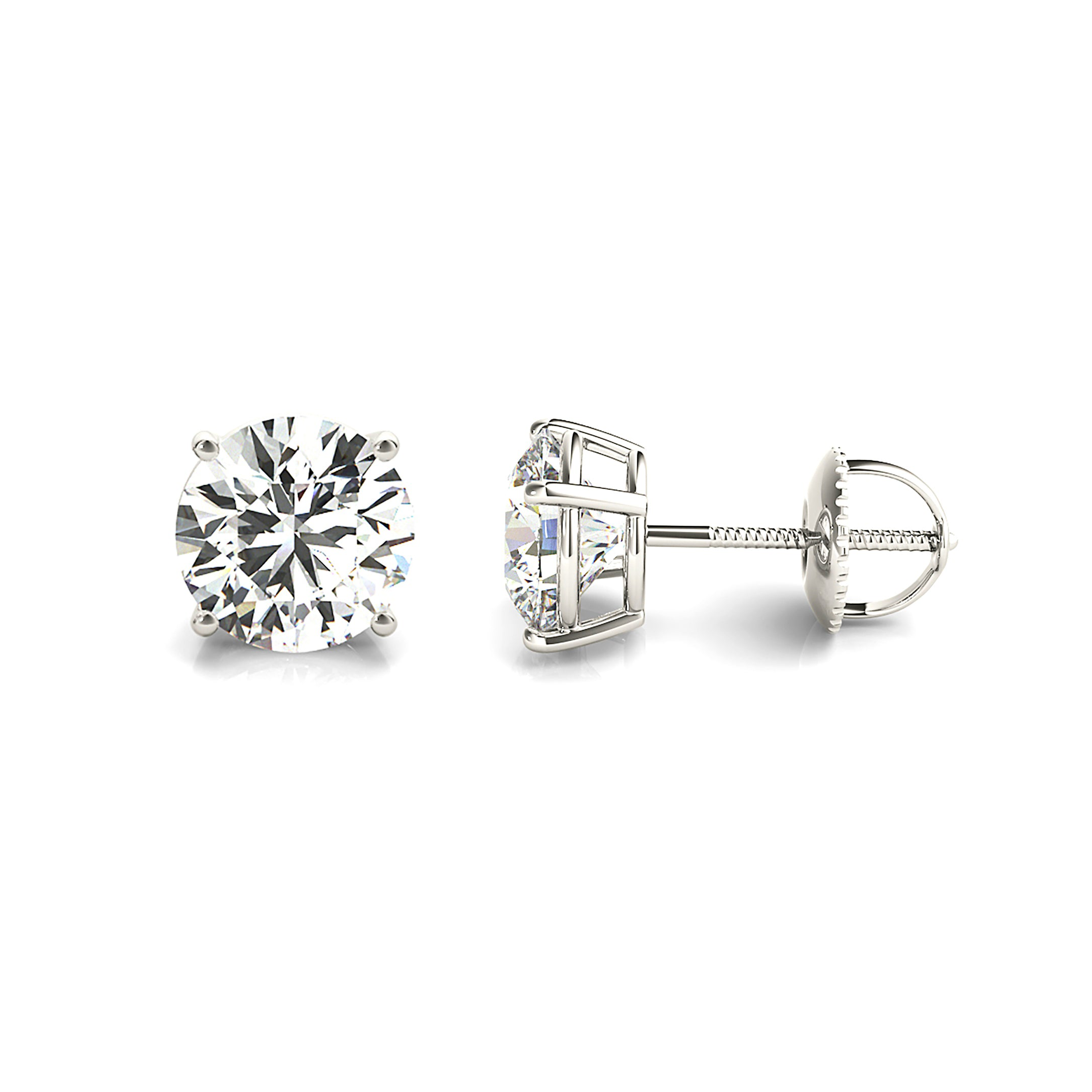 Classic Four Prong Diamond Stud Earrings