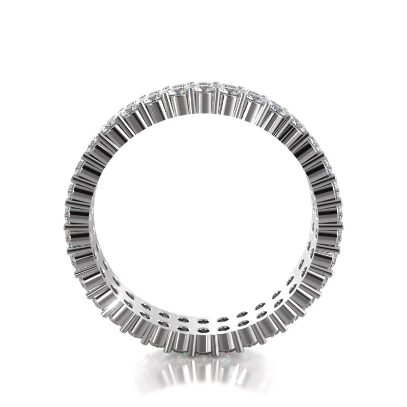 1.50 ct. Round Diamond Double Row Wedding Band-VIRABYANI