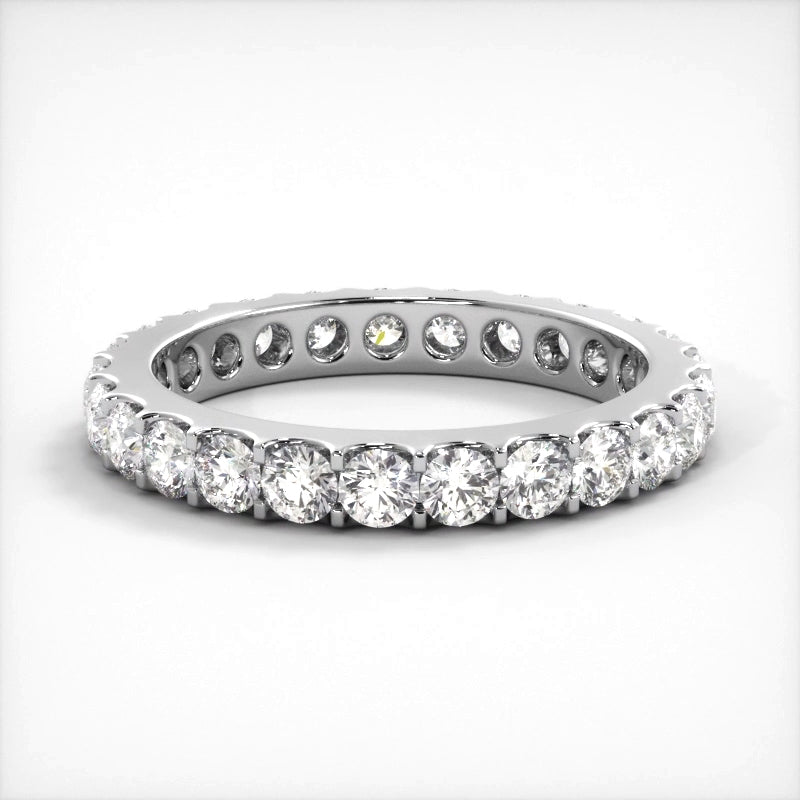 1.5 ct. Round Diamond Shared Prong Eternity Band-VIRABYANI