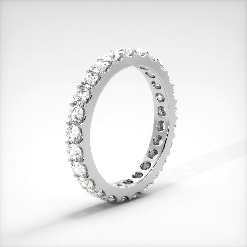 1.5 ct. Round Diamond Shared Prong Eternity Band-VIRABYANI