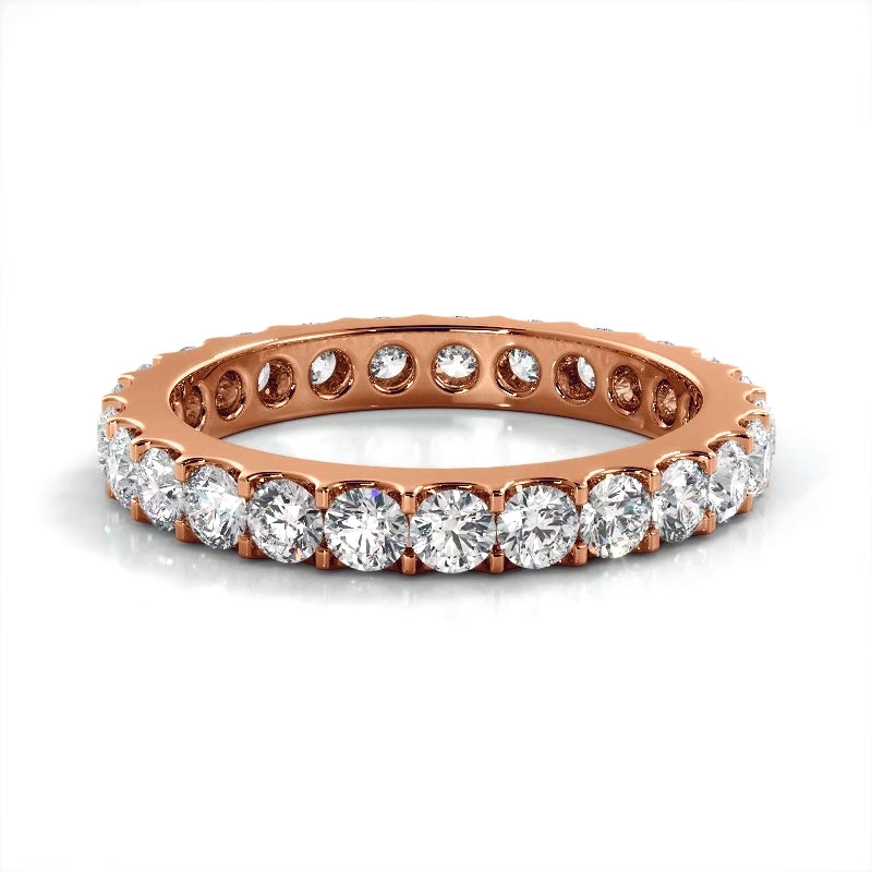 1.5 ct. Round Diamond Shared Prong Eternity Band-VIRABYANI