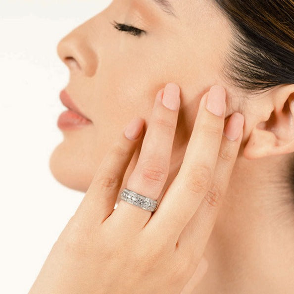 2.72 ct. Round Diamond Eternity Wedding Band-VIRABYANI