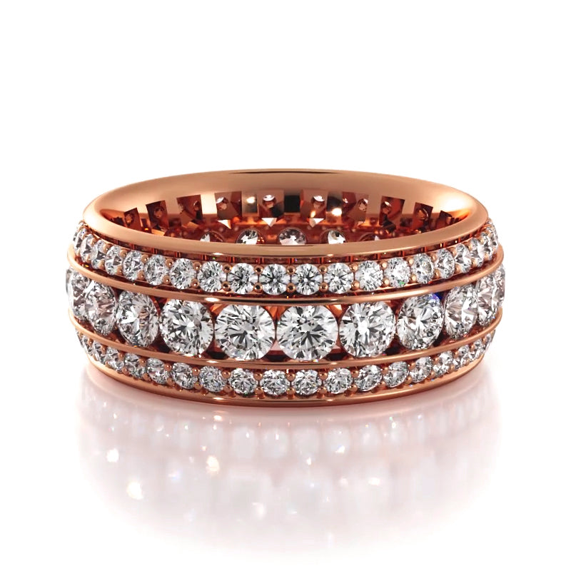 2.72 ct. Round Diamond Eternity Wedding Band-VIRABYANI