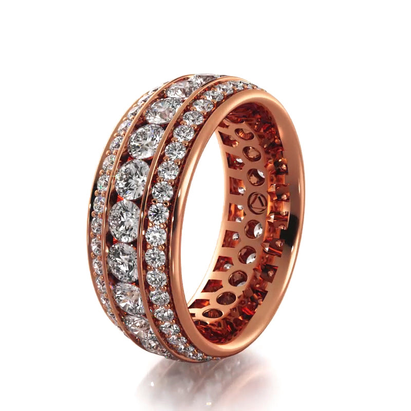 2.72 ct. Round Diamond Eternity Wedding Band-VIRABYANI