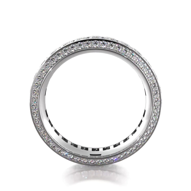 4.12 ct. Princess And Round Diamond Eternity Wedding Band-VIRABYANI