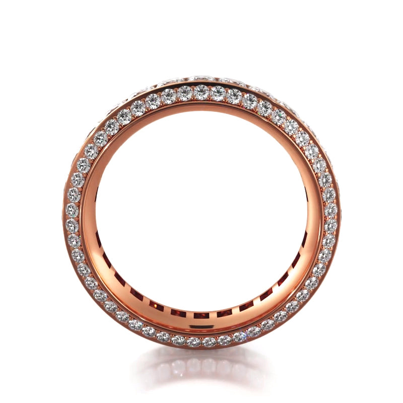 4.12 ct. Princess And Round Diamond Eternity Wedding Band-VIRABYANI