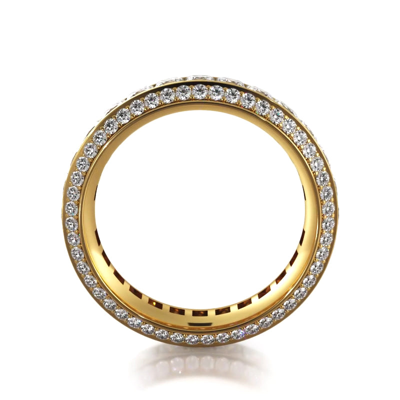 4.12 ct. Princess And Round Diamond Eternity Wedding Band-VIRABYANI