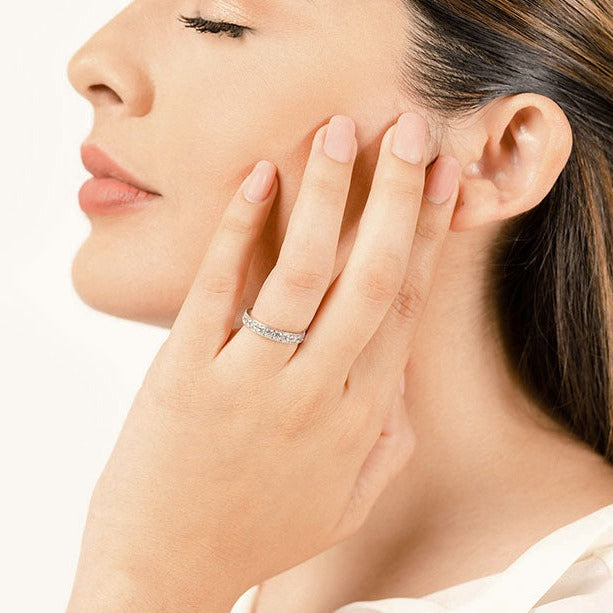 2.09 ct. Princess Diamond Eternity Wedding Band-VIRABYANI