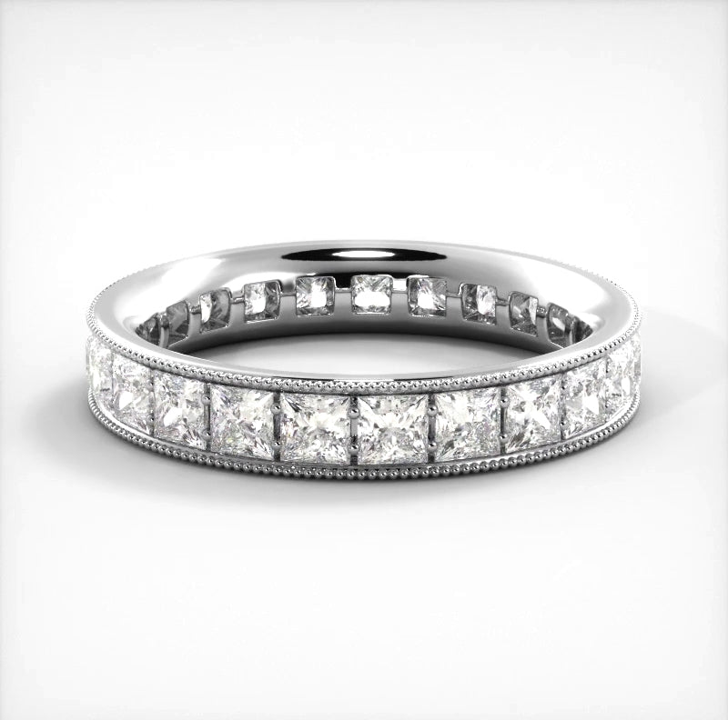 2.09 ct. Princess Diamond Eternity Wedding Band-VIRABYANI