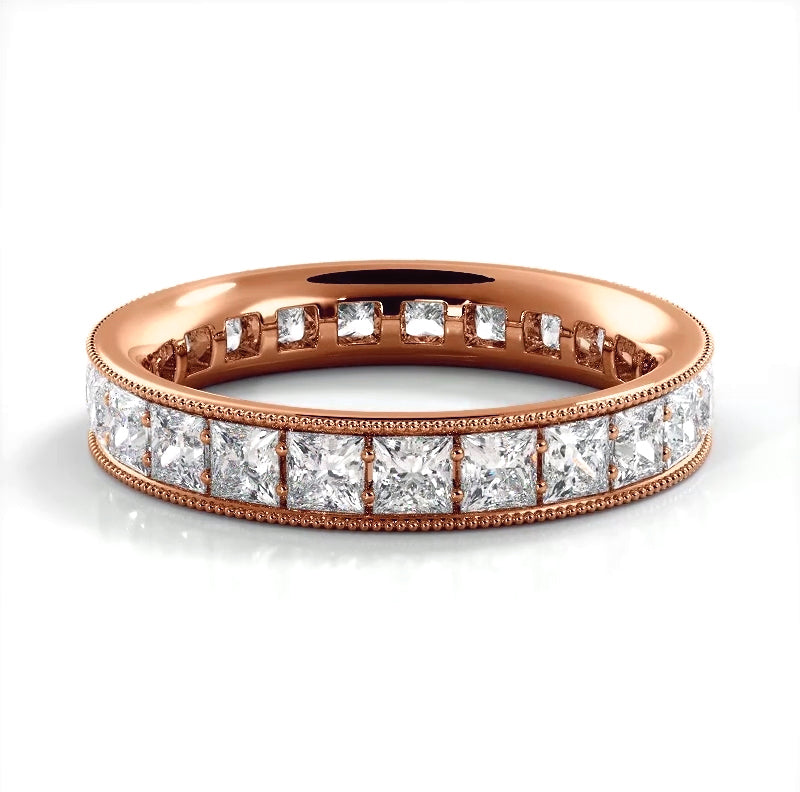2.09 ct. Princess Diamond Eternity Wedding Band-VIRABYANI