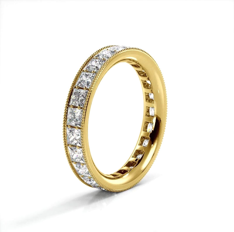 2.09 ct. Princess Diamond Eternity Wedding Band-VIRABYANI