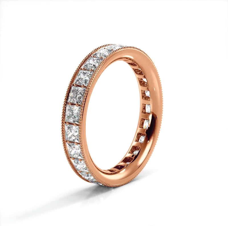 2.09 ct. Princess Diamond Eternity Wedding Band-VIRABYANI