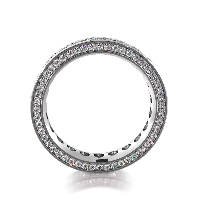 2.39 ct. Round Diamond Eternity Wedding Band-VIRABYANI