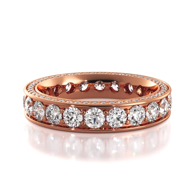 2.39 ct. Round Diamond Eternity Wedding Band-VIRABYANI