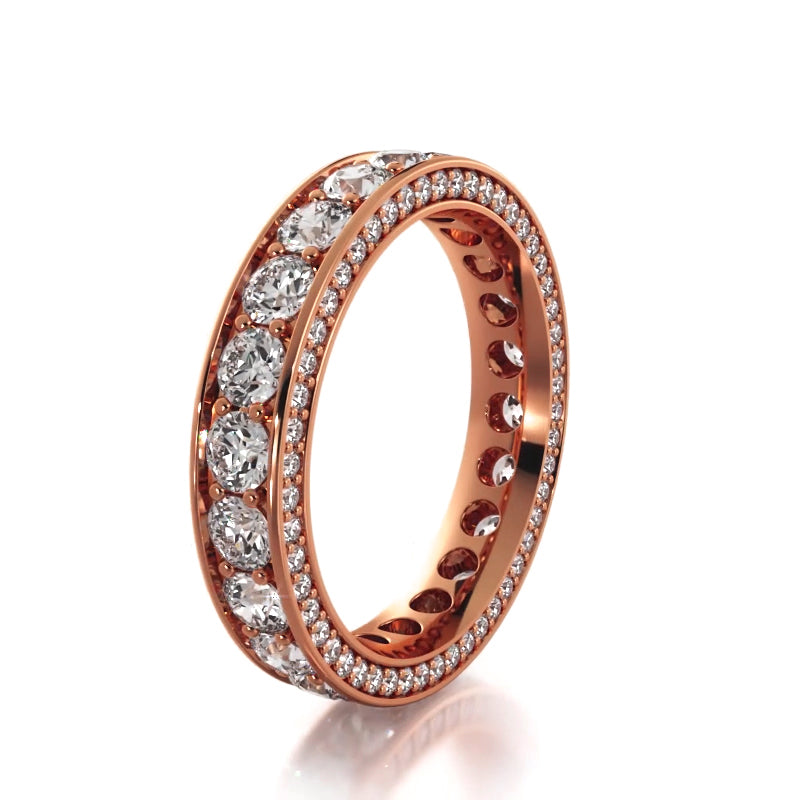 2.39 ct. Round Diamond Eternity Wedding Band-VIRABYANI