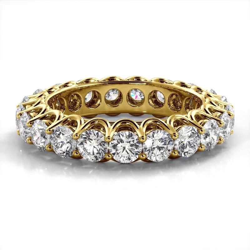 2.52 ct. Round Diamond U Prong Wedding Band-VIRABYANI