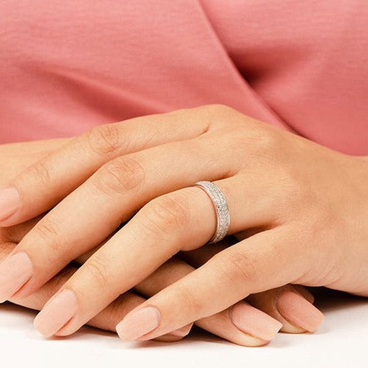 1.18 ct. Round Diamond Eternity Wedding Ring-VIRABYANI