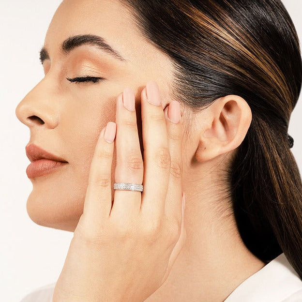 1.18 ct. Round Diamond Eternity Wedding Ring-VIRABYANI