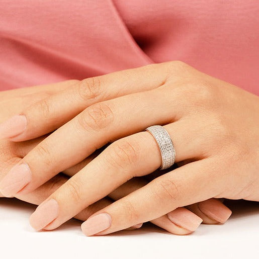 1.96 ct. Round Diamond Eternity Wedding Band-VIRABYANI