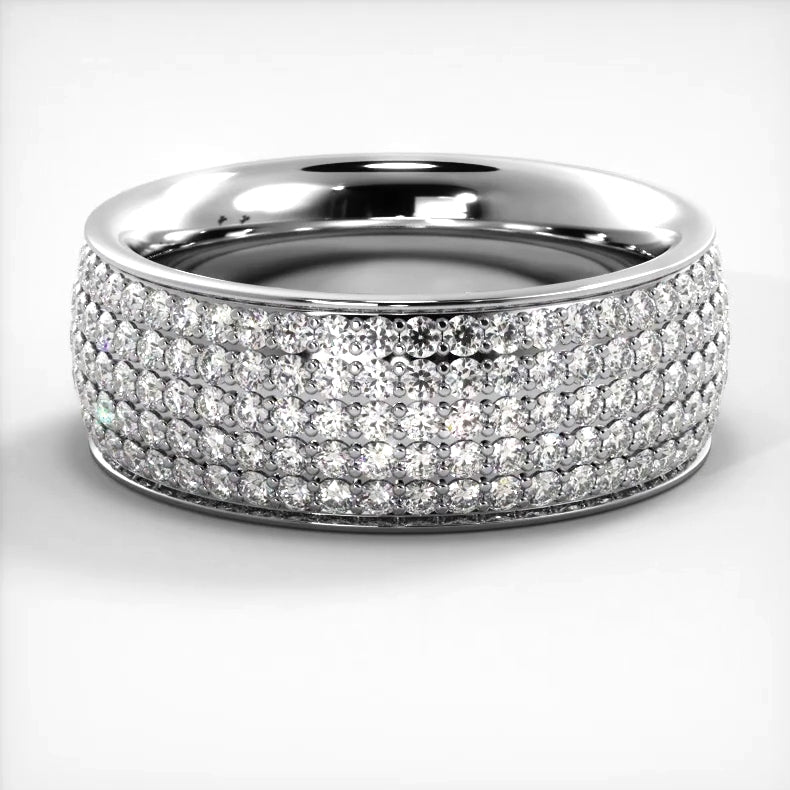 1.96 ct. Round Diamond Eternity Wedding Band-VIRABYANI