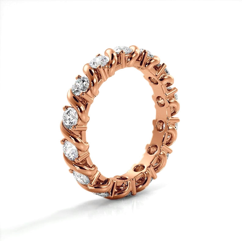 1.05 ct. Round Diamond Eternity Wedding Band-VIRABYANI