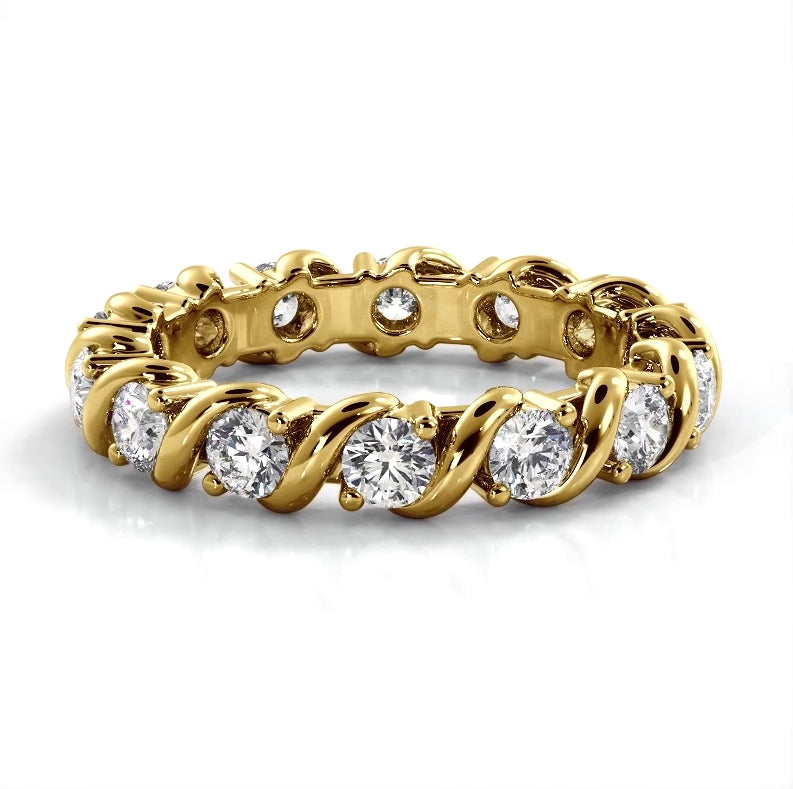 1.05 ct. Round Diamond Eternity Wedding Band-VIRABYANI