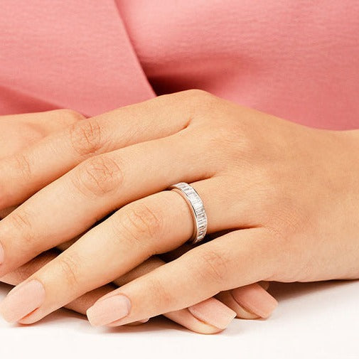 2.40 ct. Baguette Diamond Eternity Wedding Band-VIRABYANI