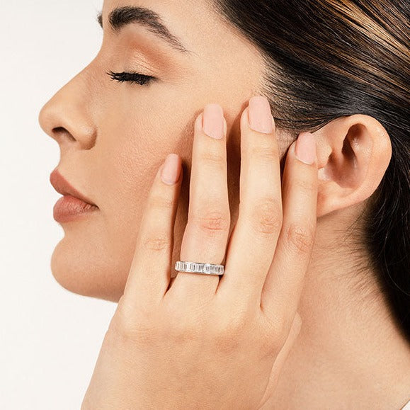 2.40 ct. Baguette Diamond Eternity Wedding Band-VIRABYANI