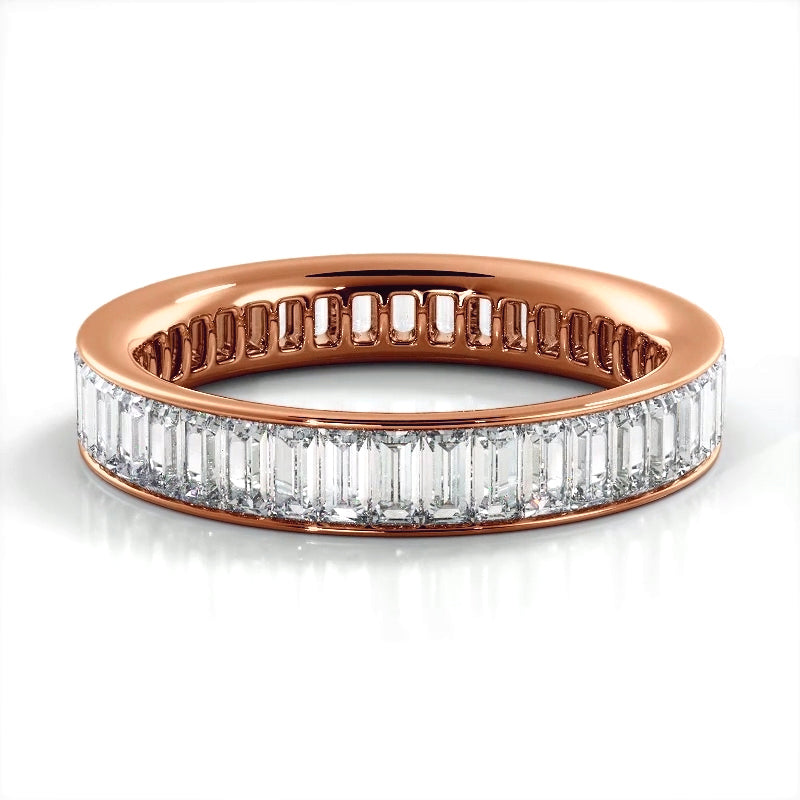 2.40 ct. Baguette Diamond Eternity Wedding Band-VIRABYANI
