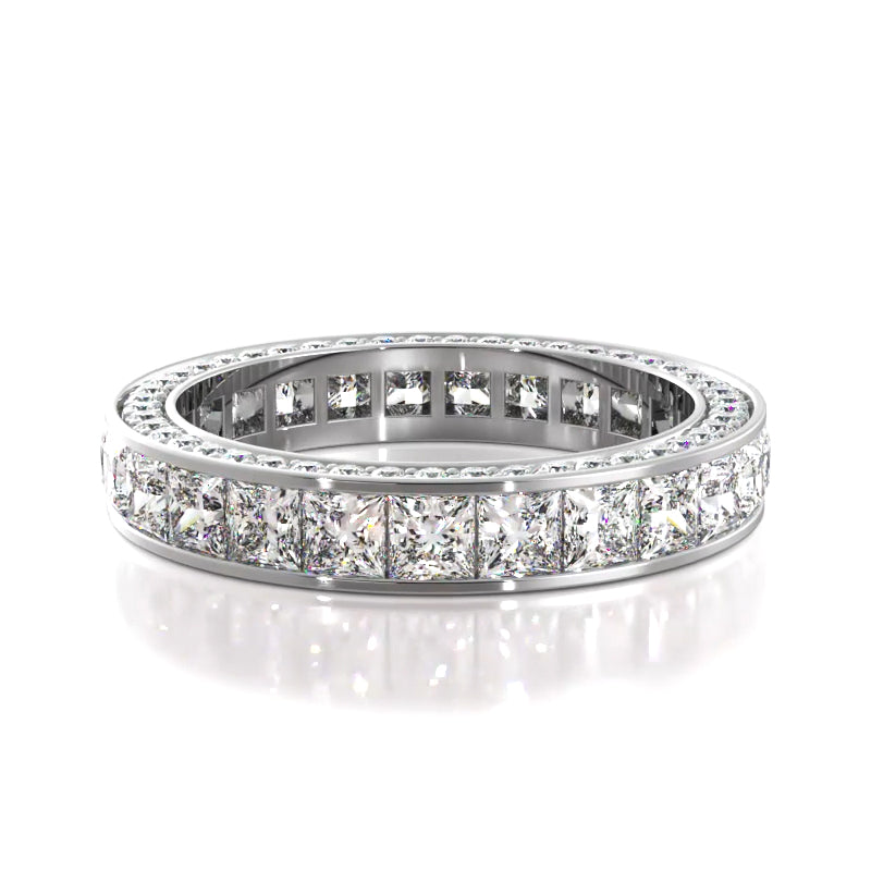 3.14 ct. Princess And Round Diamond Eternity Band-VIRABYANI