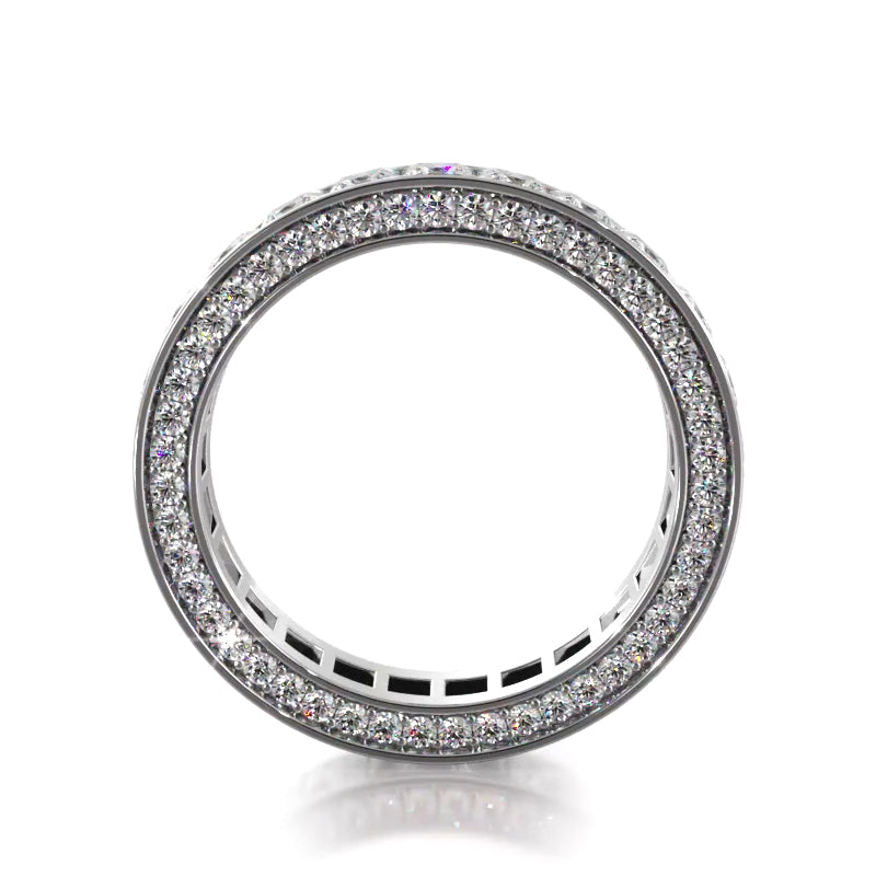 3.14 ct. Princess And Round Diamond Eternity Band-VIRABYANI