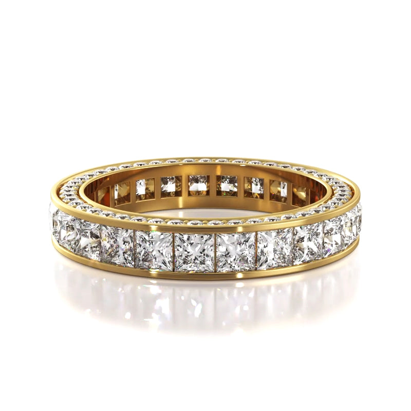 3.14 ct. Princess And Round Diamond Eternity Band-VIRABYANI