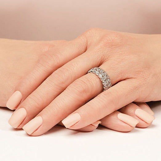 1.05 ct. Round Diamond Eternity Wedding Band-VIRABYANI